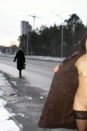 Russian Woman Flashing and Group Sex — photo 26