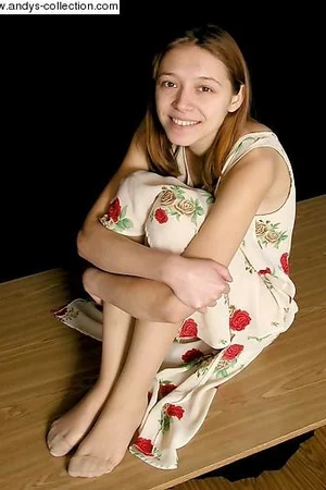 Girl in Floral Dress Lifts Skirt — photo 8