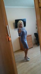 Блондинка Елена в платье и нижнем белье - фото #15