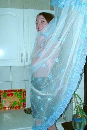 Tipsy Girl Strips in Kitchen — photo 16