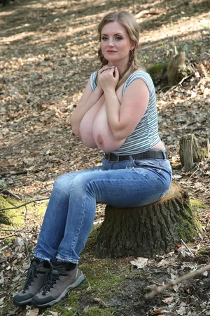 Maria Walks Topless in Forest — photo 33
