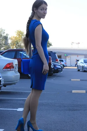 Clothed Slender Secretary — photo 20