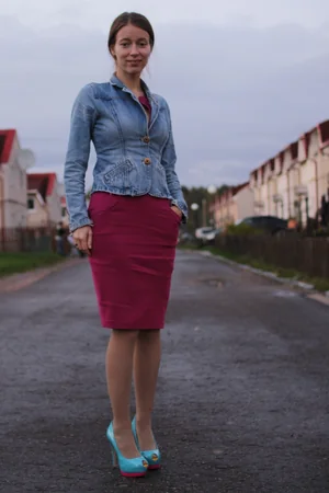 Clothed Slender Secretary — photo 35