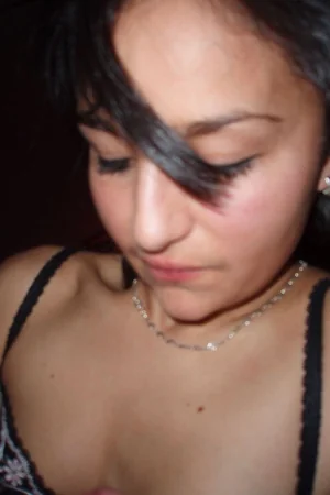 Brunette in Revealing Outfit Sucks Dick, Cums From Masturbation — photo 33
