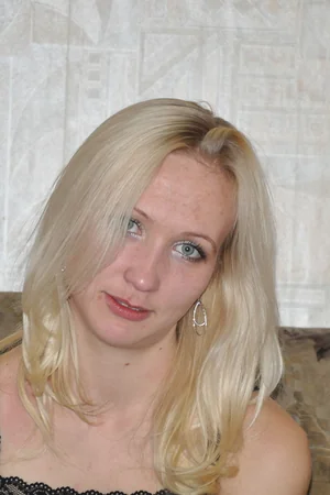 Blonde in Stockings Flashes Small Tits and Slender Figure for Camera — photo 16