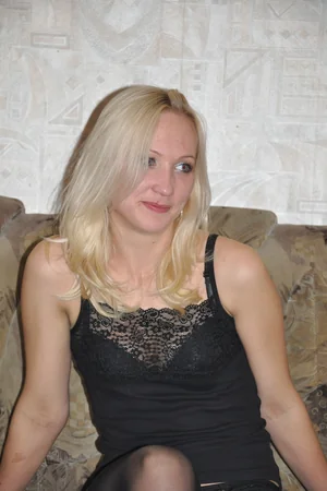 Blonde in Stockings Flashes Small Tits and Slender Figure for Camera — photo 28