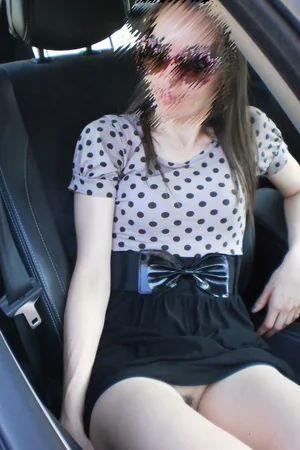 Ukrainian babe going commando around town in a short dress — photo 17