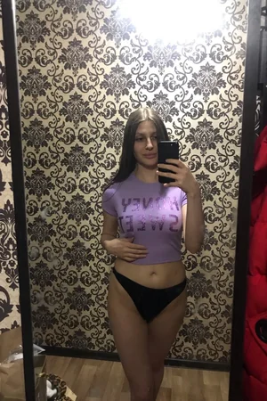 Skinny Student Tries On Erotic Outfits Before Mirror — photo 2