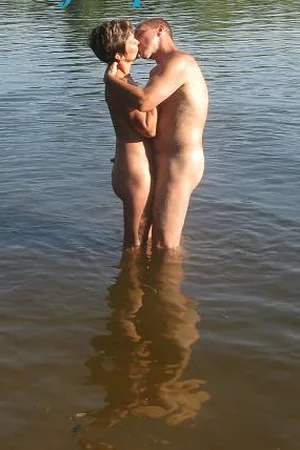 Nudist Couple Flashes Hard Dick and Saggy Tits on Beach — photo 102