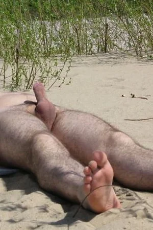 Nudist Couple Flashes Hard Dick and Saggy Tits on Beach — photo 109