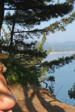 Nudist Couple Flashes Hard Dick and Saggy Tits on Beach — photo 80