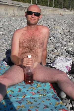 Nudist Couple Flashes Hard Dick and Saggy Tits on Beach — photo 87