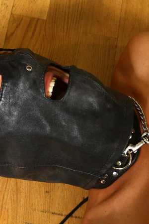 Mistress in Black Panties Whips Naked Slave — photo 35
