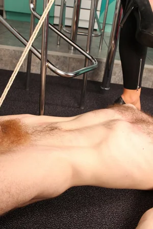 Mistress in Leather Boots Torments Submissive Slave — photo 28