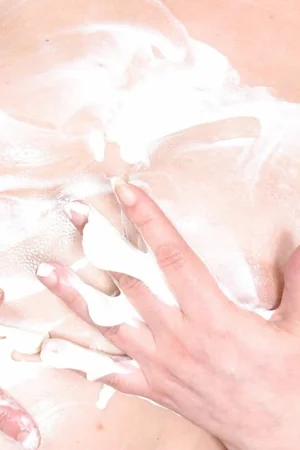 Mature Plump Tatyana Undresses, Smears Body with Whipped Cream — photo 55