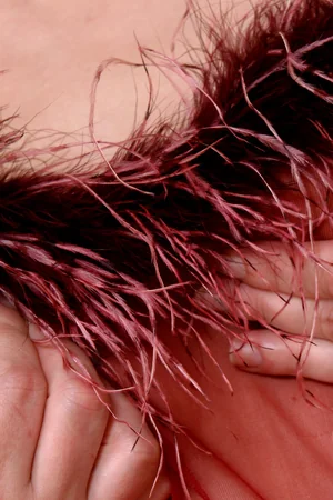 Mature Woman in Peignoir Caresses Her Hairy Pussy — photo 7