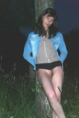 Skinny Russian Brunette Flashes Her Pussy — photo 19