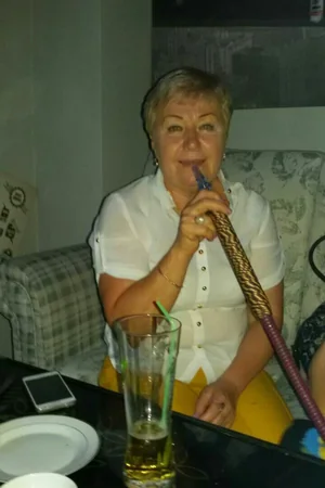 Russian Granny Flashes Shaved Pussy — photo 17