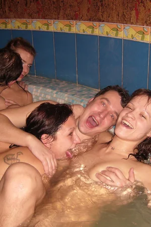 Swingers Relax in Sauna — photo 54