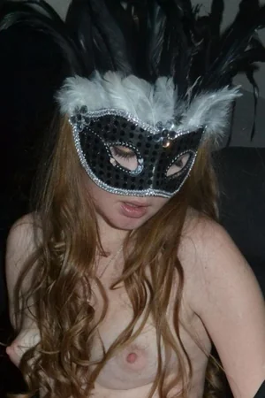 Shy Redhead Slut in Mask — photo 36