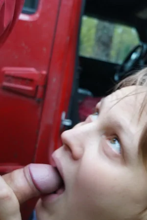 Young Woman With Nice Ass Sucks In Woods — photo 16