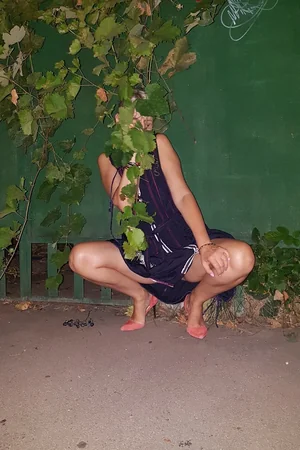 Blonde Walks at Night Without Panties — photo 3