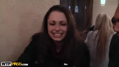 Cheerful Girl Gives Anal In Restroom
